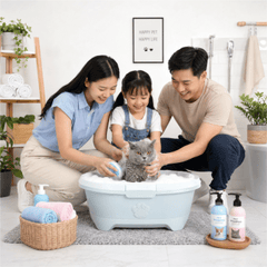 Gia đình, tắm cho thú cưng 7