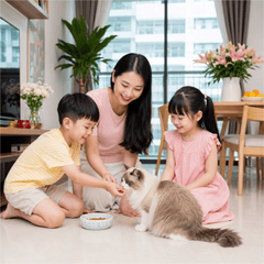 Gia đình, cho thú cưng ăn 2