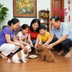 Gia đình, cho thú cưng ăn 3