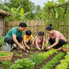 Gia đình, làm vườn 1