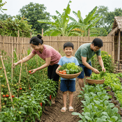 Gia đình, làm vườn 5