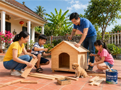 Gia đình, làm nhà cho thú cưng 1