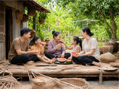 Gia đình, ăn dưa hấu 3