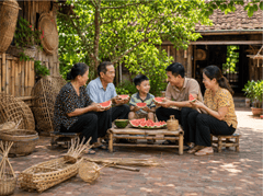 Gia đình, ăn dưa hấu 6