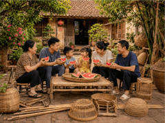 Gia đình, ăn dưa hấu