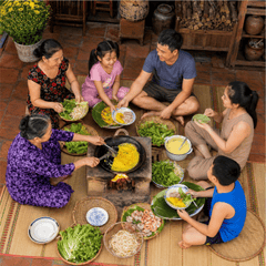 Gia đình, làm bánh xèo 4