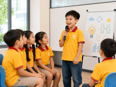 Bé trai, bé gái, vui vẻ