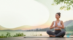 tạo cho tôi 1 banner với chủ đề 5 Lợi Ích Tuyệt Vời Của Yoga Với Sức Khỏe Tinh Thần....