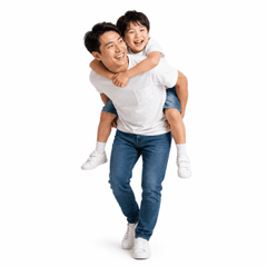 Bố và con, vui vẻ 18