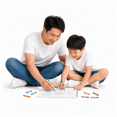 Bố và con, vui vẻ 21