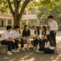 Học sinh, lớp học, vui vẻ 5
