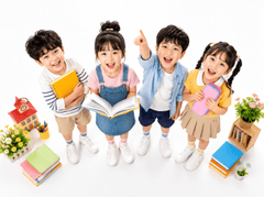 Cô bé, cậu bé, vui vẻ 1