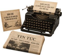 Tờ báo, máy đáng chữ