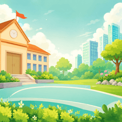 Trường học, sân trường
