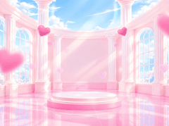 Quảng cáo, pink background 3