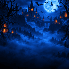 Trời tối xanh, halloween