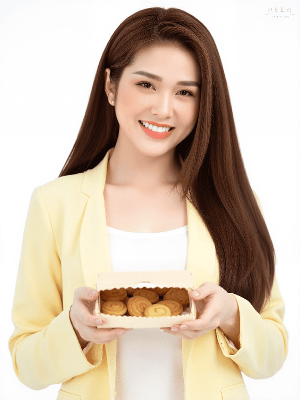 Cô gái, con gái, phụ nữ, hộp quà, hộp bánh, sinh viên, quảng cáo, Việt Nam