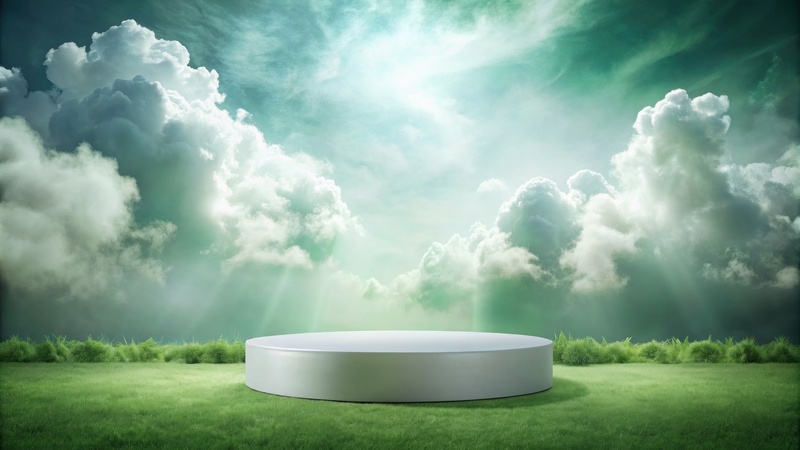 Sân khấu, bục đỡ, podium, trang trí, decor, màu xanh lá, green, cây xanh - faraindahouse