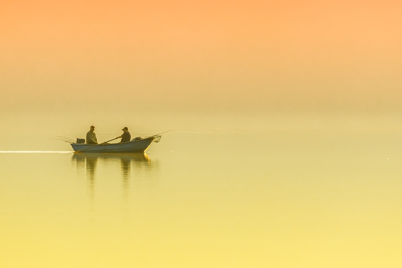 Bình minh, bầu trời, thuyền, nền, background - analogicus