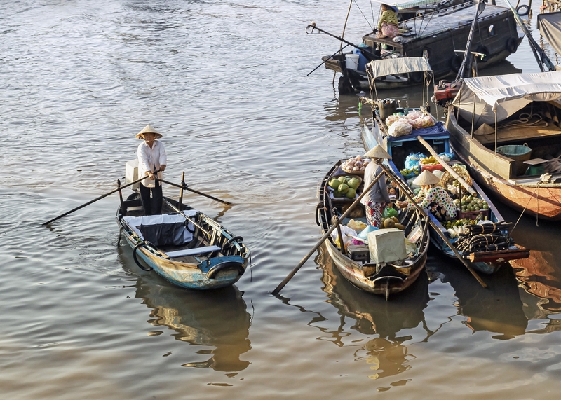 Chợ nổi, chợ, miền tây, Việt Nam, VietNam -  (2)