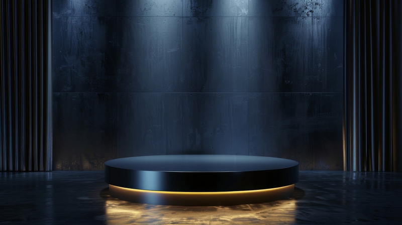 Sân khấu, bục đỡ, bục, bệ đỡ, bệ, podium, trang trí, decor, màu đen, black - (4)