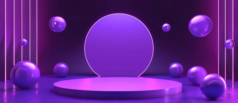Sân khấu, bục đỡ, bục, bệ đỡ, bệ, podium, trang trí, decor, màu tím, purple - TungArt7