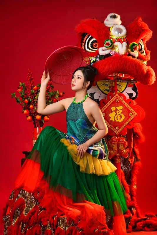 Tết, xuân, cô gái, con gái, phụ nữ, nữ, áo yếm, trang phục, Việt Nam - RingoStudio (3)