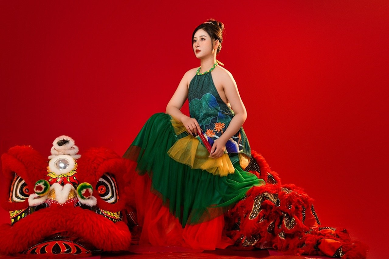 Tết, xuân, cô gái, con gái, phụ nữ, nữ, áo yếm, trang phục, Việt Nam - RingoStudio (4)