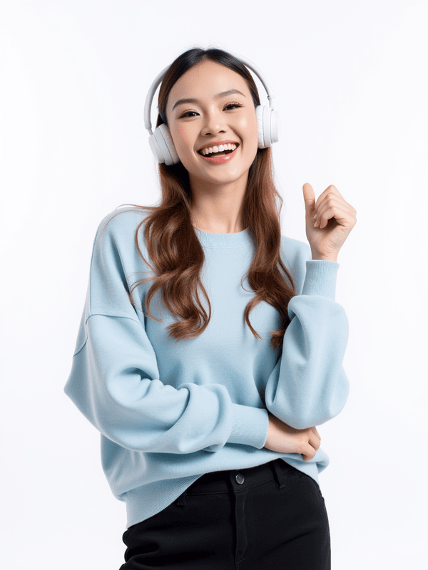 Con gái, nữ, girl, tai nghe, sinh viên, quảng cáo, Việt Nam 30