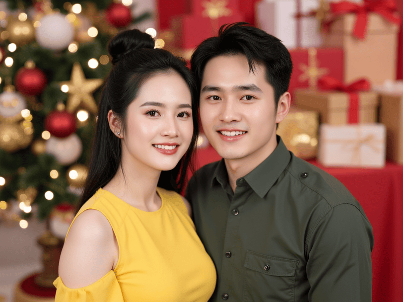 Cặp đôi, couple, con trai, con gái, girl, boy, giáng sinh, christmas, Việt Nam 13