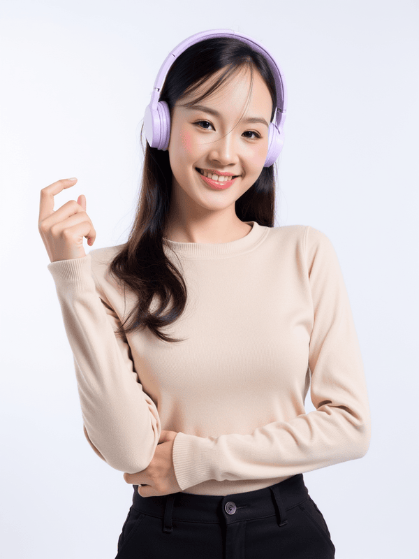 Con gái, nữ, girl, tai nghe, sinh viên, quảng cáo, Việt Nam 39