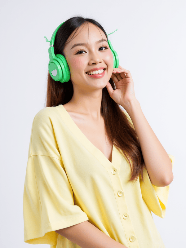 Con gái, nữ, girl, tai nghe, sinh viên, quảng cáo, Việt Nam 18