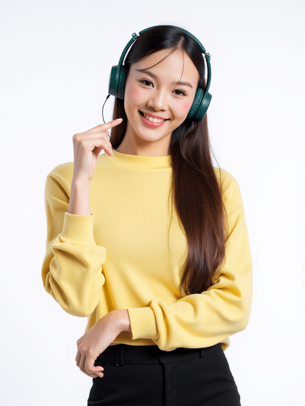 Con gái, nữ, girl, tai nghe, sinh viên, quảng cáo, Việt Nam 14
