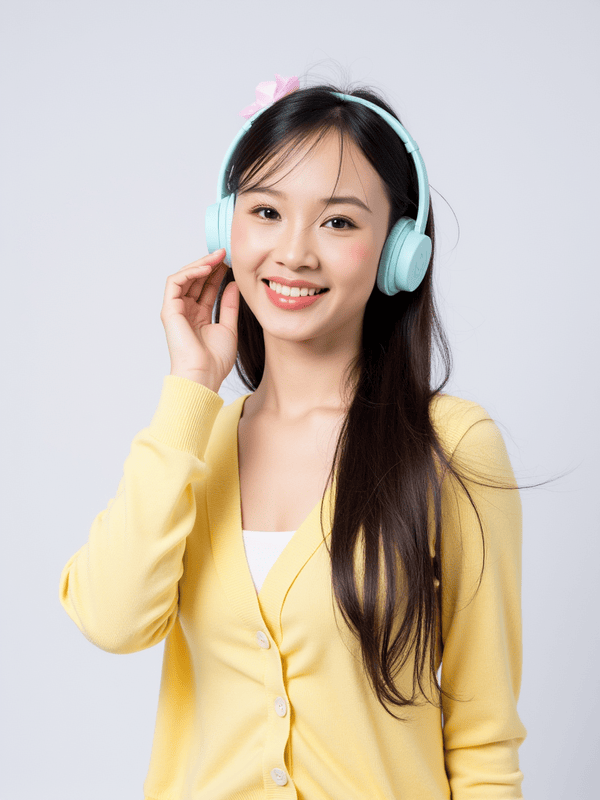 Con gái, nữ, girl, tai nghe, sinh viên, quảng cáo, Việt Nam 23