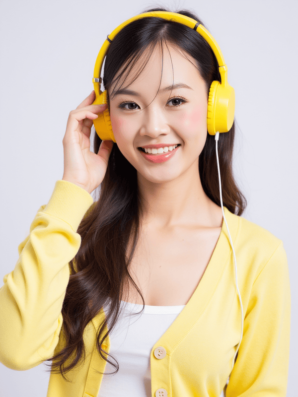 Con gái, nữ, girl, tai nghe, sinh viên, quảng cáo, Việt Nam 25