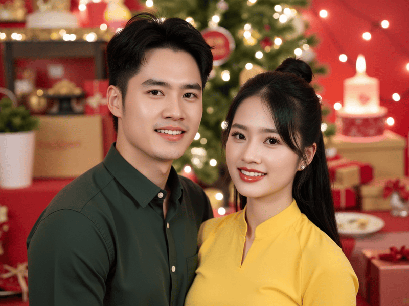 Cặp đôi, couple, con trai, con gái, girl, boy, giáng sinh, christmas, Việt Nam 14