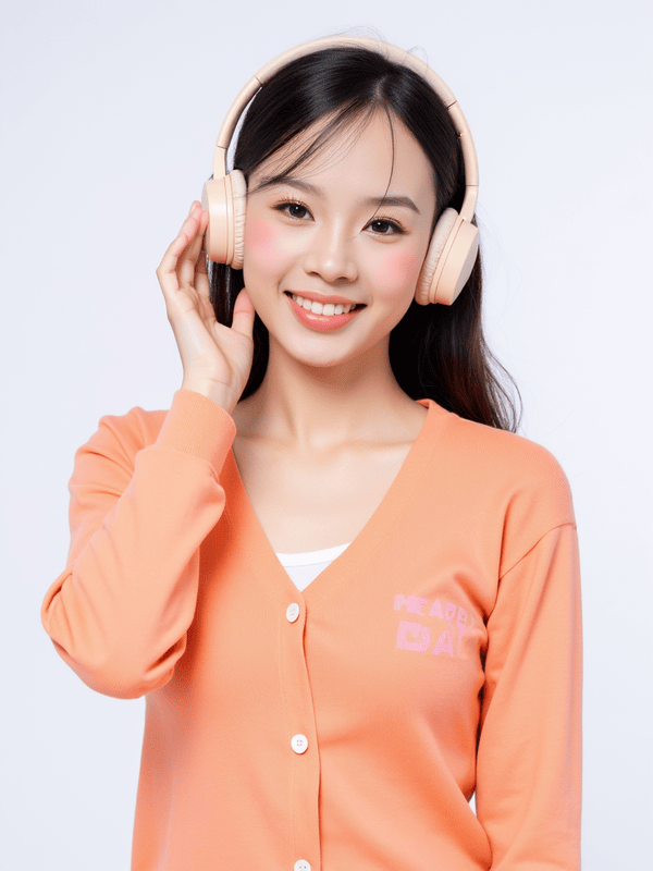 Con gái, nữ, girl, tai nghe, sinh viên, quảng cáo, Việt Nam 9