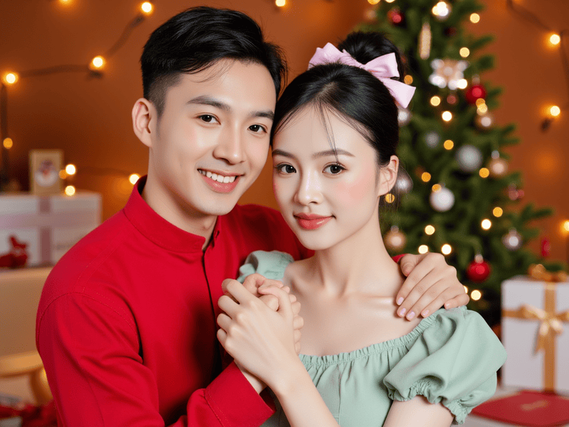 Cặp đôi, couple, con trai, con gái, girl, boy, giáng sinh, christmas, Việt Nam 4