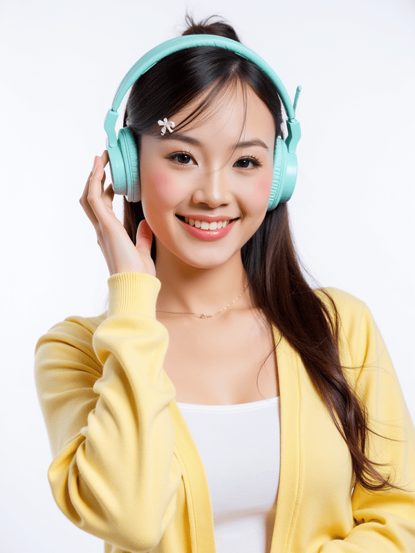Con gái, nữ, girl, tai nghe, sinh viên, quảng cáo, Việt Nam 20