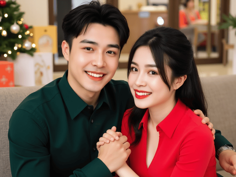 Cặp đôi, couple, con trai, con gái, girl, boy, giáng sinh, christmas, Việt Nam 18