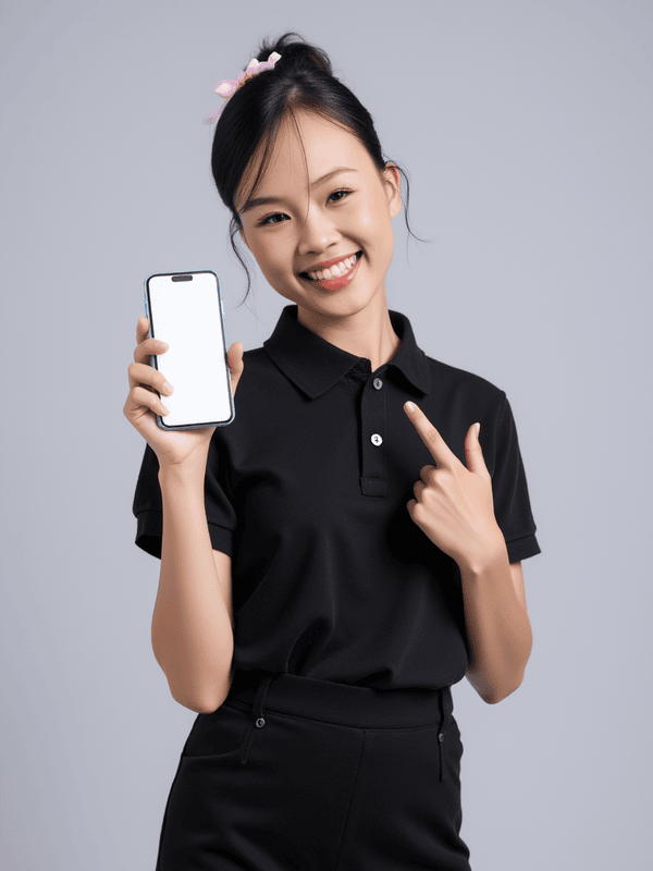Con gái, cô gái, nữ, girl, văn phòng, cầm điện thoại, quảng cáo, Việt Nam 3