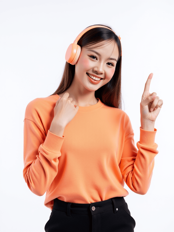 Con gái, nữ, girl, tai nghe, sinh viên, quảng cáo, Việt Nam 4
