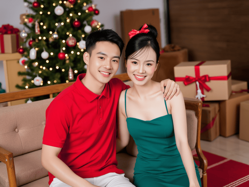 Cặp đôi, couple, con trai, con gái, girl, boy, giáng sinh, christmas, Việt Nam 2