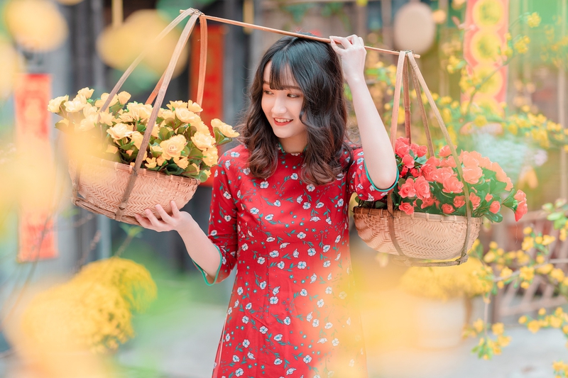 Cô gái, con gái, nữ, girl, sinh viên, người mẫu, Tết, xuân, Việt Nam 3