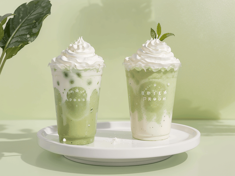 Đá xay, nước uống, drink, kem, ice cream, matcha