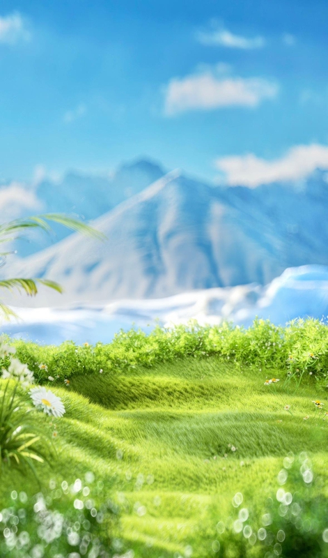 Thiên nhiên, hình nền, nền, background, hoa lá, núi, bục, podium - JustinYu 1