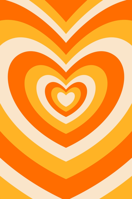Hình nền, trái tim, heart, hình nền trái tim, y2k, retro, pink yellow, orange