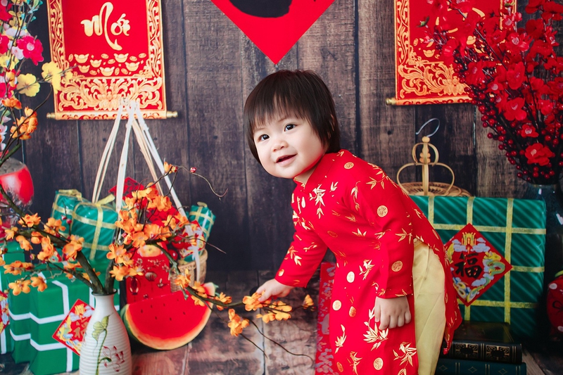 Em bé, con nít, trẻ em, con gái, girl, áo dài, Tết, Việt Nam - bongbabyhousevn 2