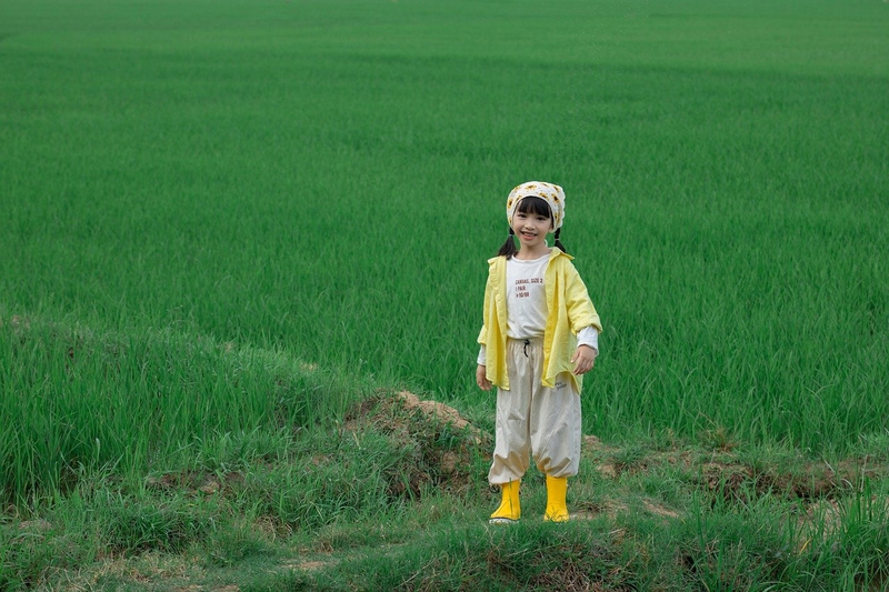 Em bé, trẻ em, con gái, girl, đồng ruộng, nông dân -  Jupilu 6