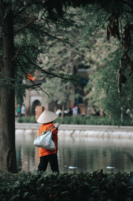 Việt Nam, Hà Nội, cô dọn vệ sinh, vệ sinh, đường phố - duchuy14895